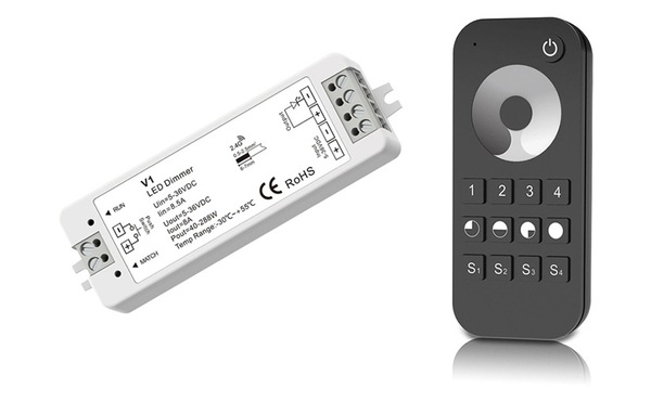 Single color LED strip dimmer + remote
